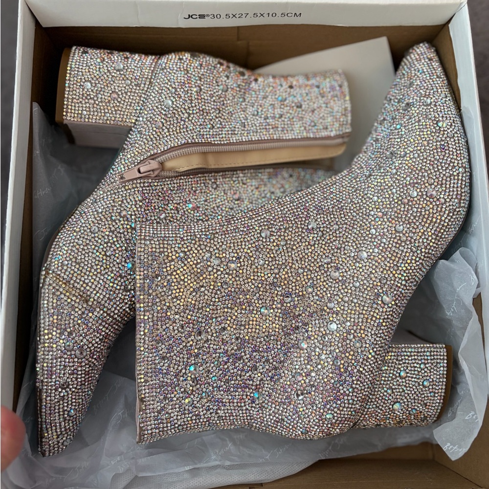 Betsey Johnson Glittering Ankle Booties